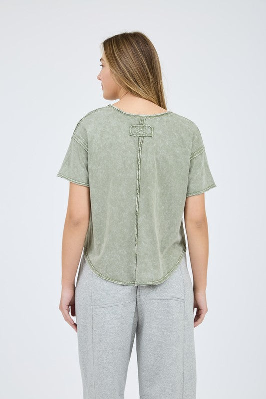 Georgia T Shirt Short Set - Moss