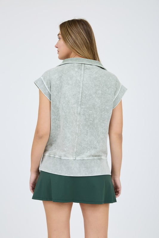Georgia Short Sleeve Pullover Set - Moss