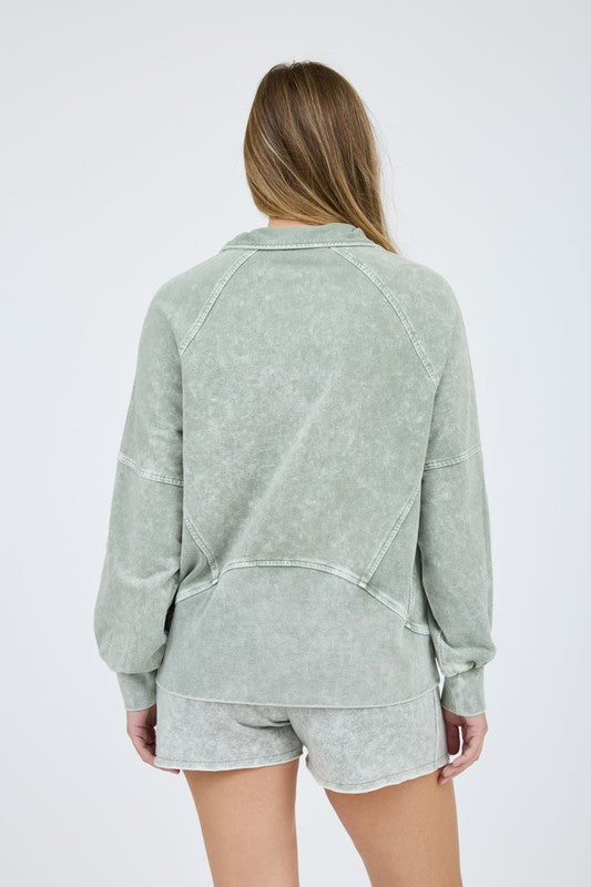 Georgia Long Sleeve Pullover Set - Moss