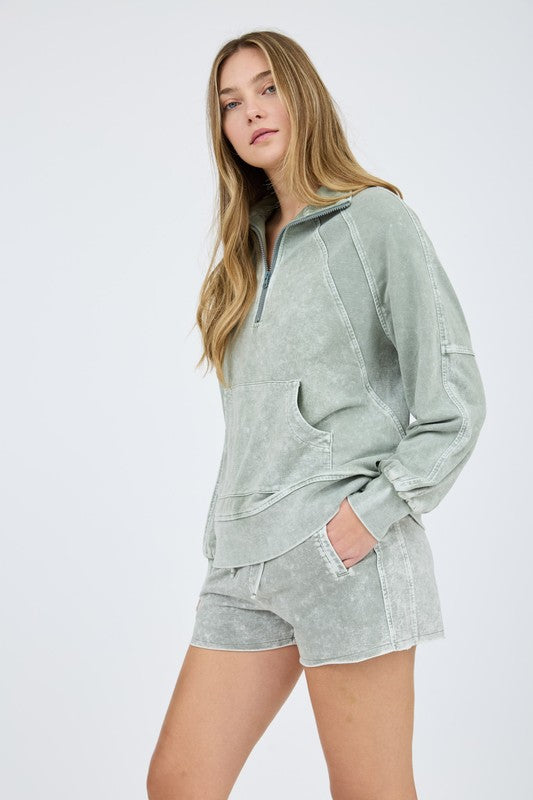 Georgia Long Sleeve Pullover Set - Moss