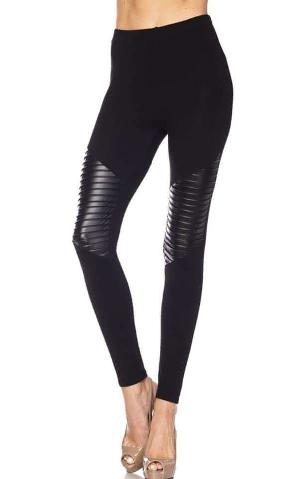 Faux Leather Moto Leggings