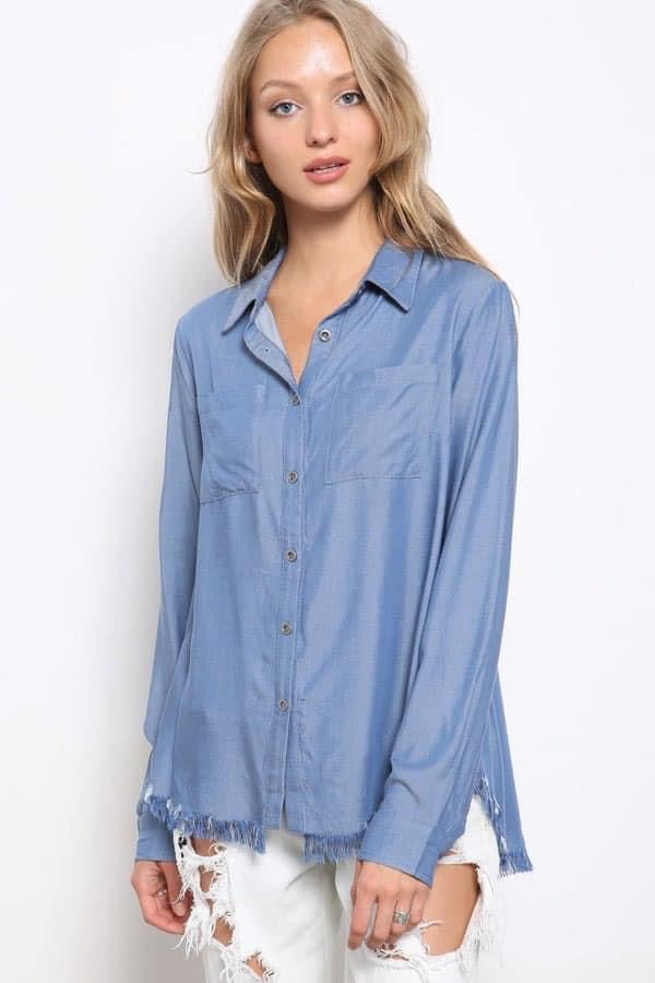 Kaya Chambray Top
