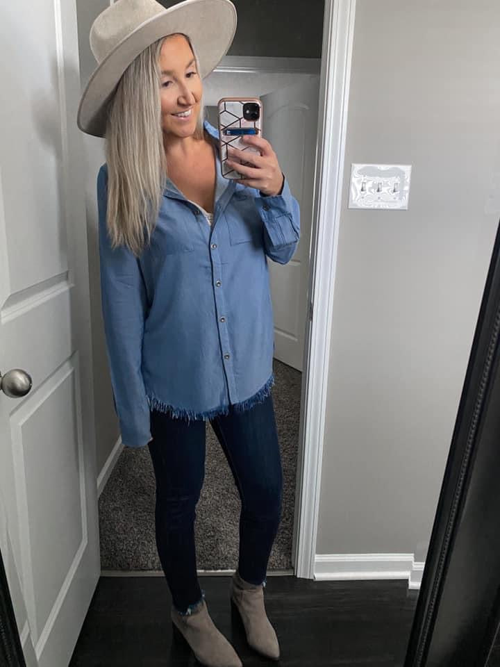 Kaya Chambray Top