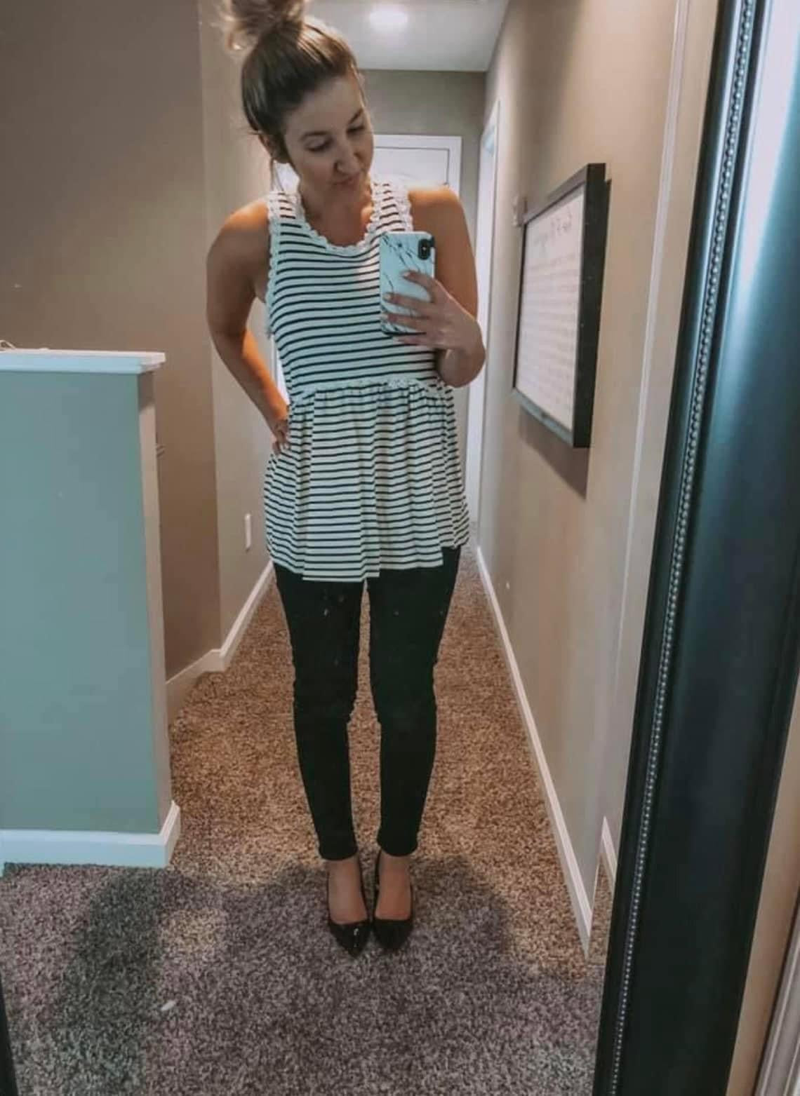 Racerback Peplum Tank