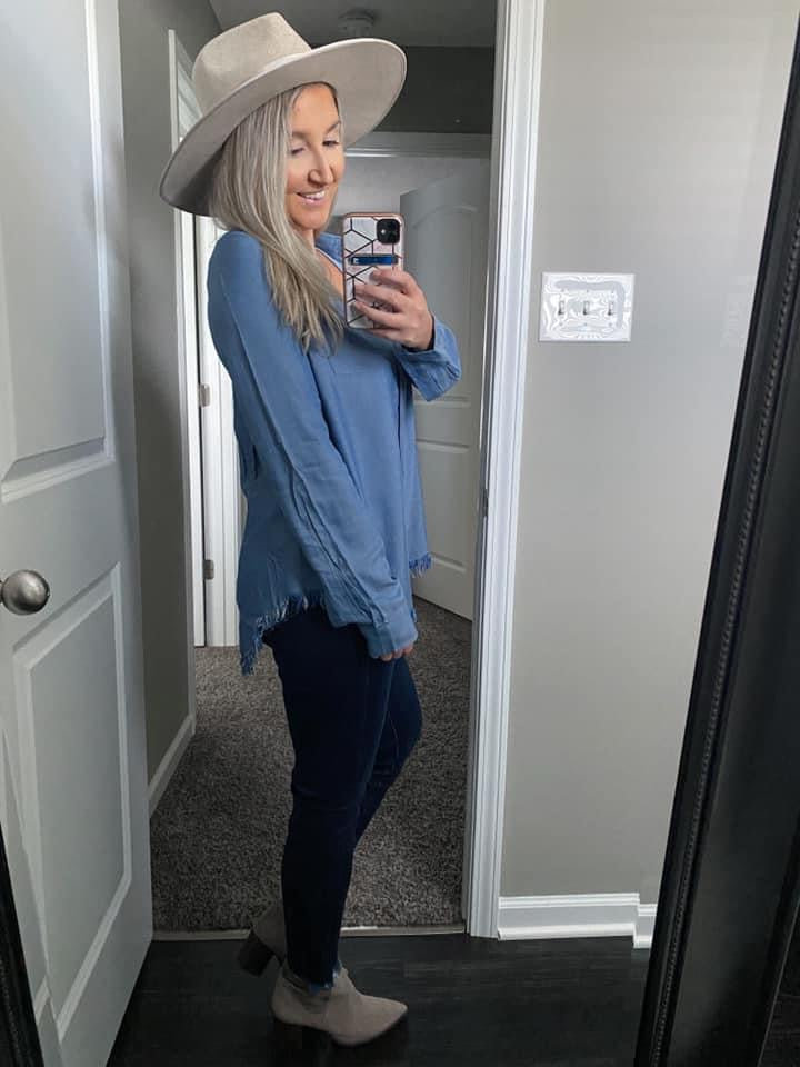 Kaya Chambray Top