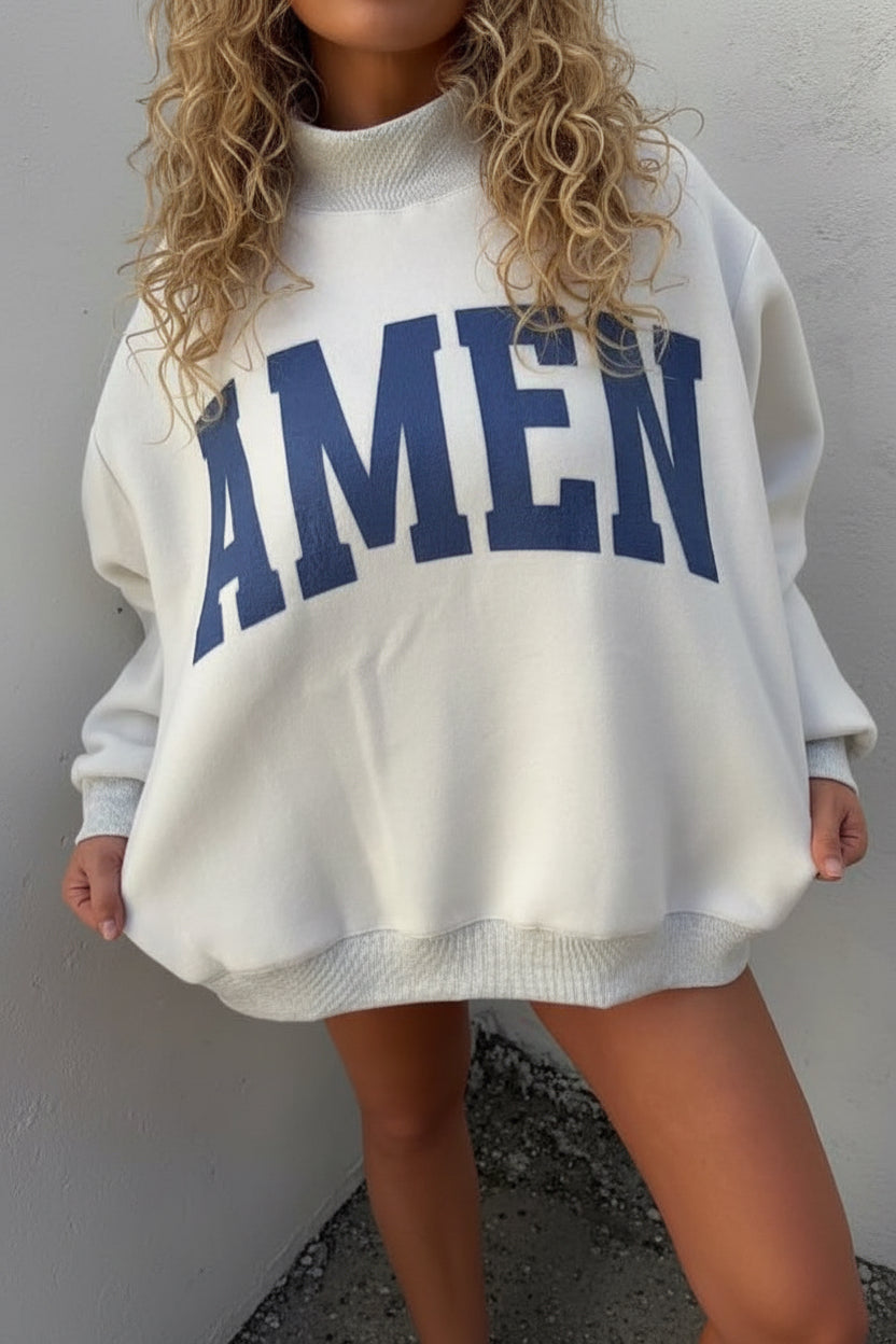 WWJD / Amen Reversible Mock Neck