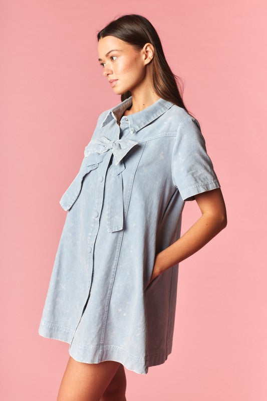 Denim Bow Dress
