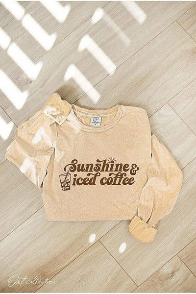 Sunshine and Iced Coffee Mineral Wash Tee
