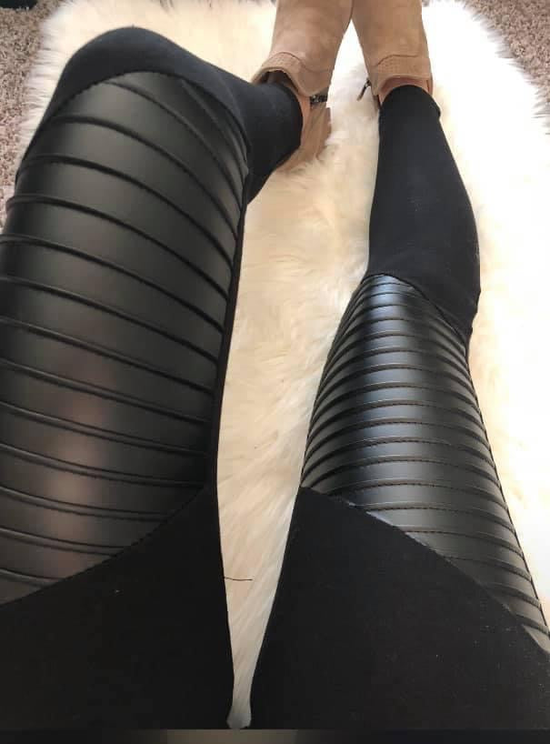 Faux Leather Moto Leggings – Evan and Ivory Boutique