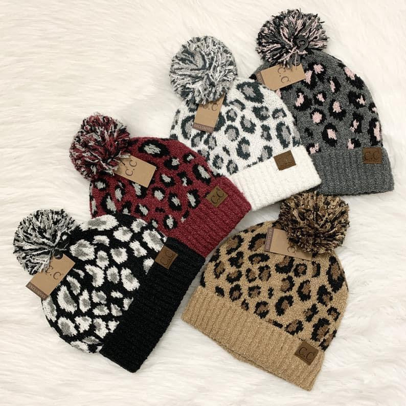 CC Leopard Beanies