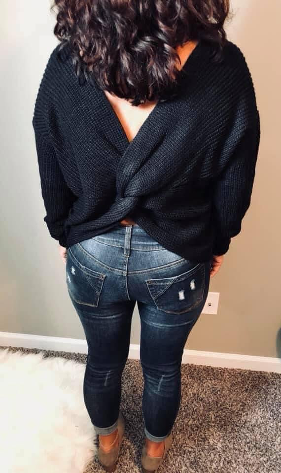 Kyle Knot Back Sweater
